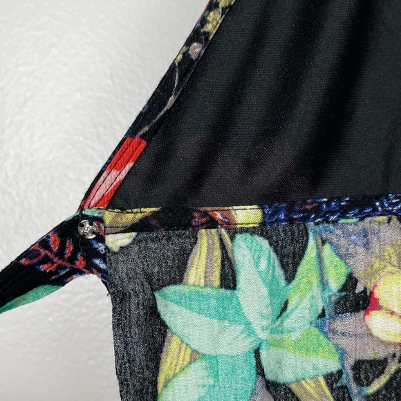 Lulu’s Floral True Wrap Hi-Low 100% Rayon Back Cut Out Maxi Dress Size Small - Picture 11 of 14